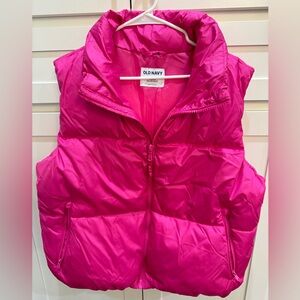 Hot Pink puffer vest